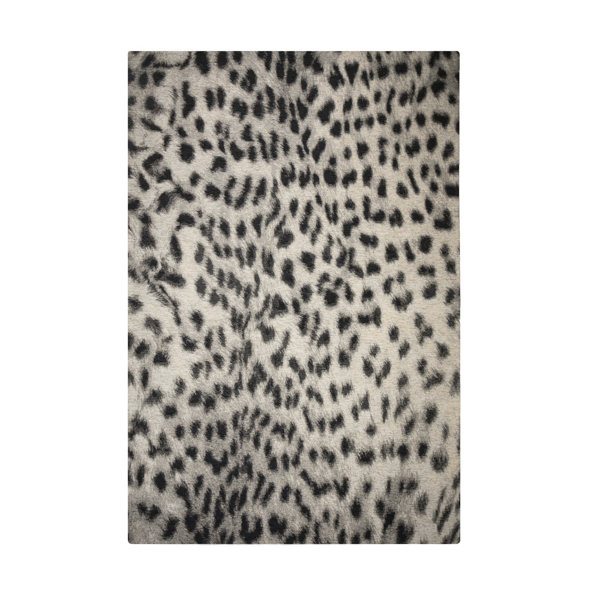 Snow Leopard Rug Grey and White