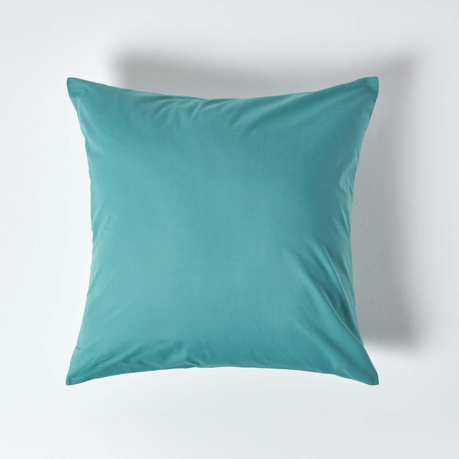 Homescapes Continental Egyptian Cotton Pillowcase 200 TC, 60 x 60 cm in Teal