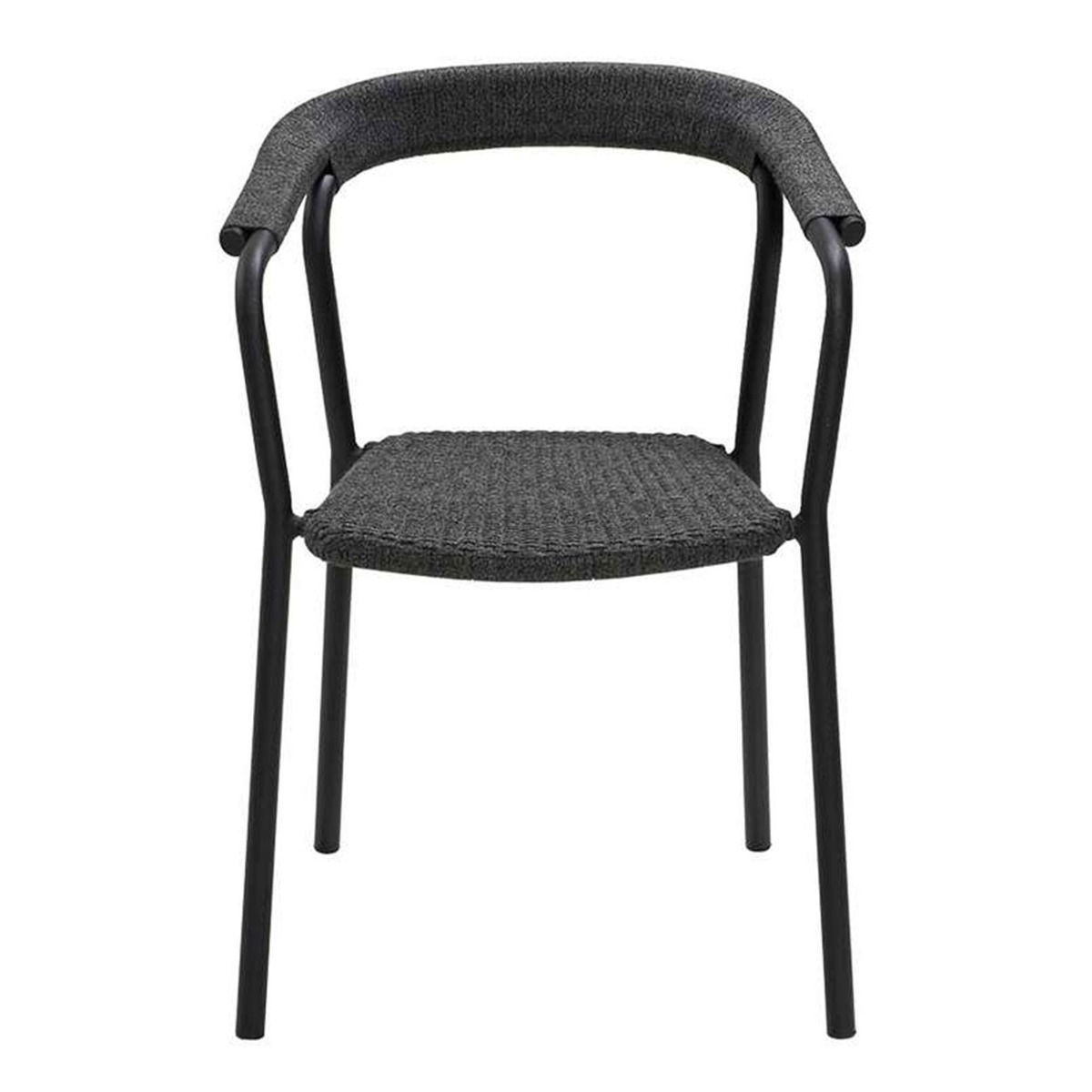 Cane-line Noble Outdoor Stackable Armchair, Dark Grey, Soft Rope