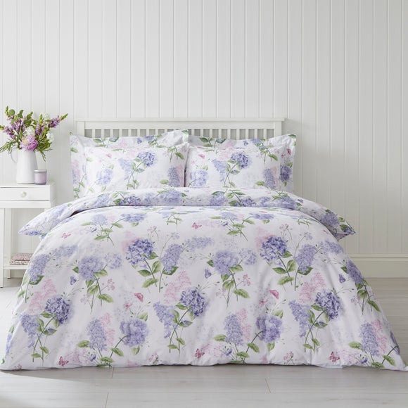Wild Hydrangea Lilac Duvet Cover and Pillowcase Set