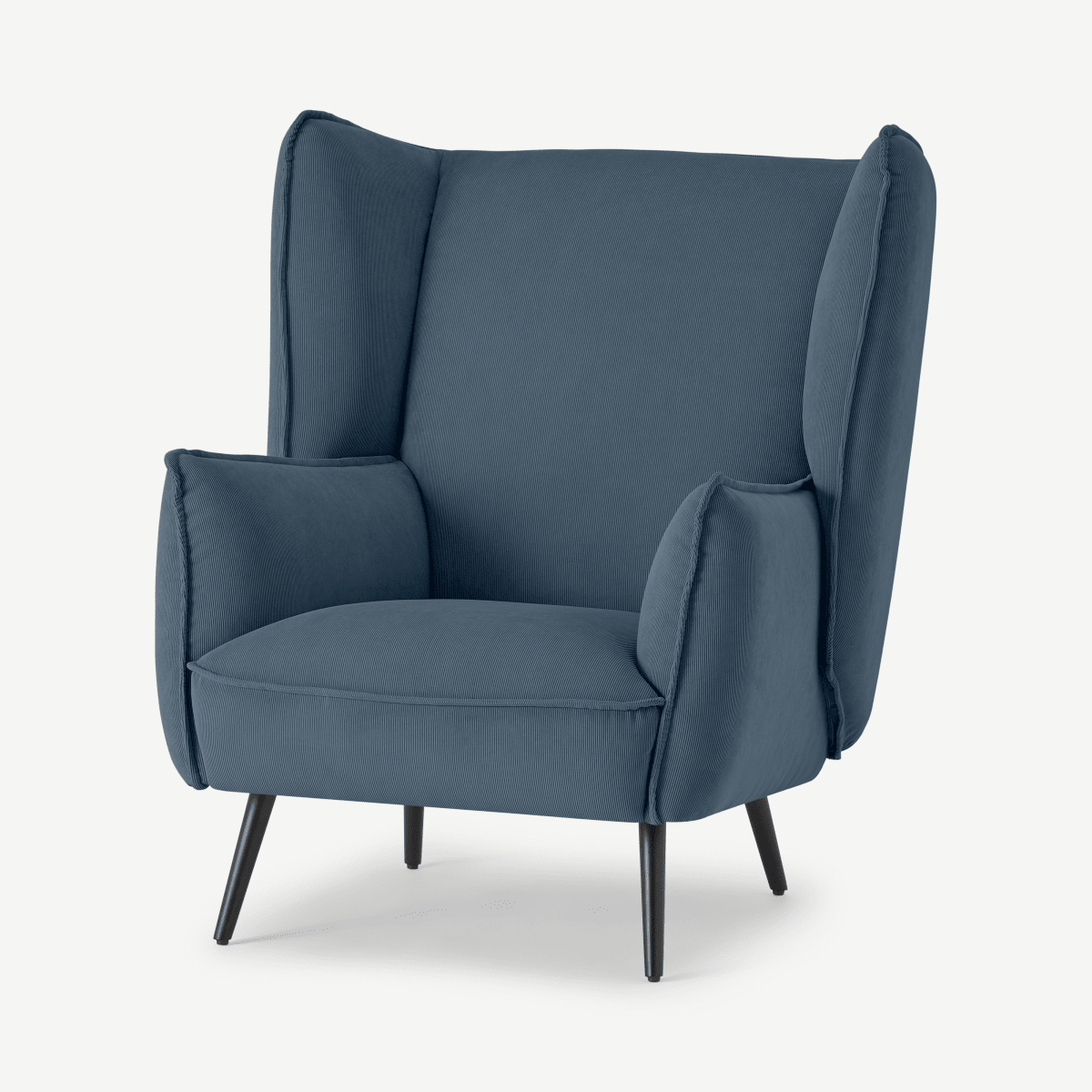 Linden Accent Armchair, Bluebell Micro Corduroy Velvet