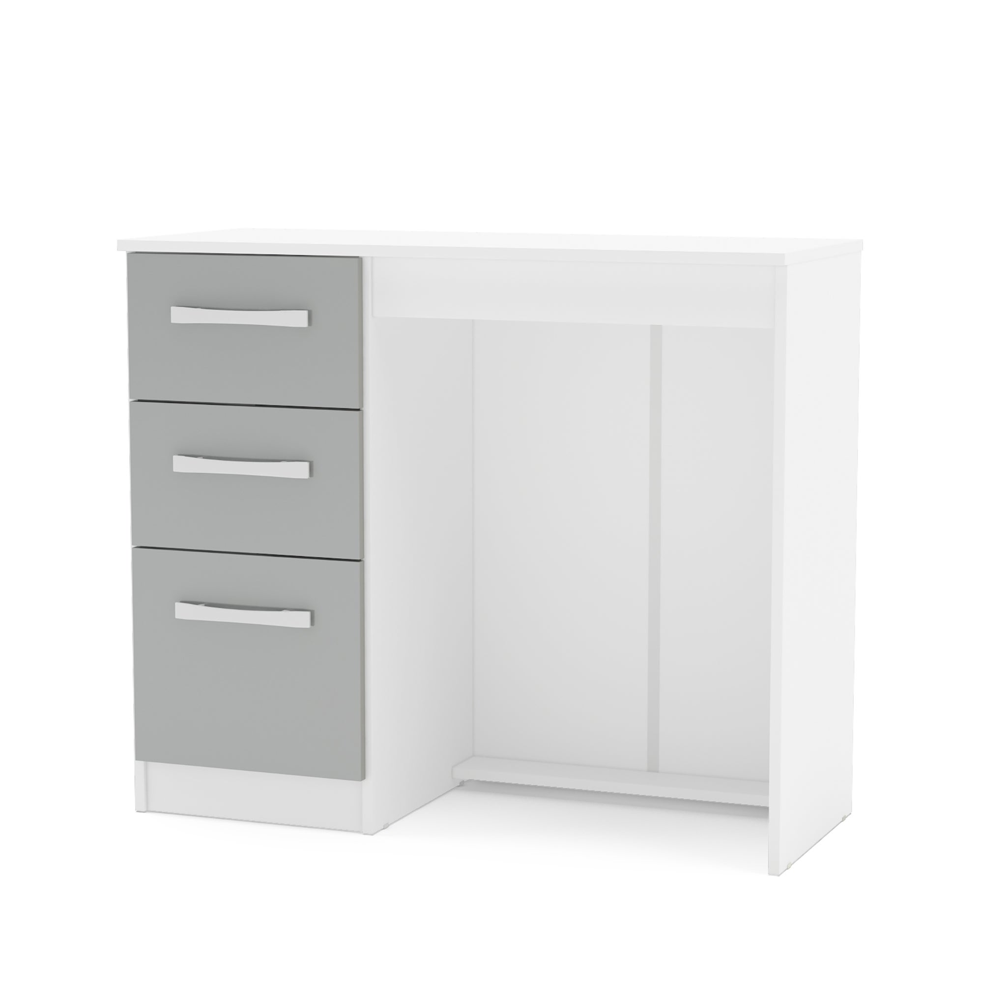 Lynx White and Grey Dressing Table Grey and White