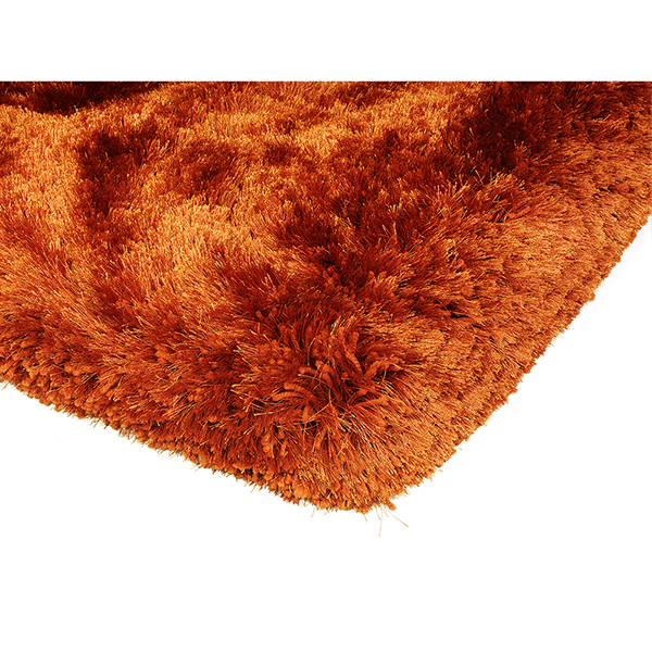 Plush Hand Woven Rug  Rust