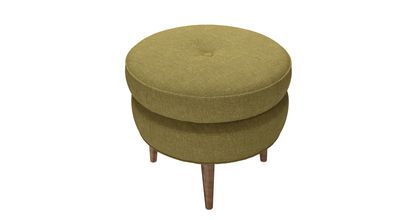 Felix Round Footstool in Mossymere Norfolk Cotton - sofa.com