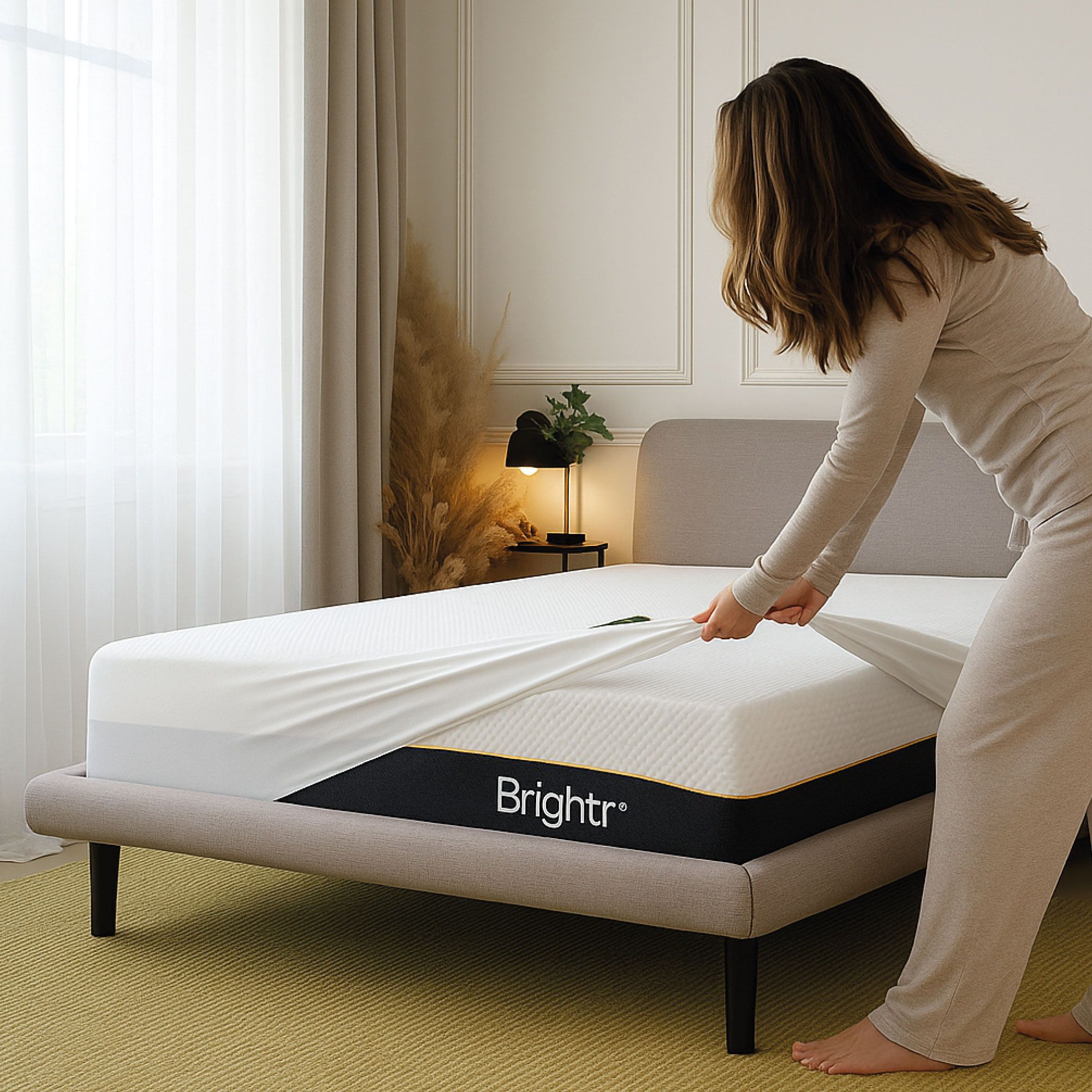 Brightr Sleep Waterproof Mattress Protector in White