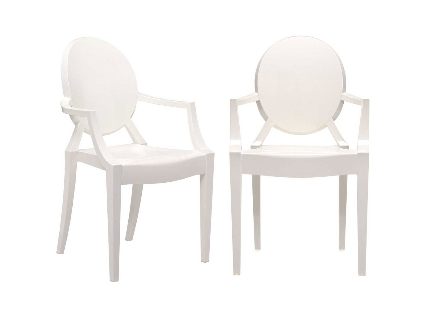 Kartell Louis Ghost Armchairs Glossy White - Minimum of 2 only