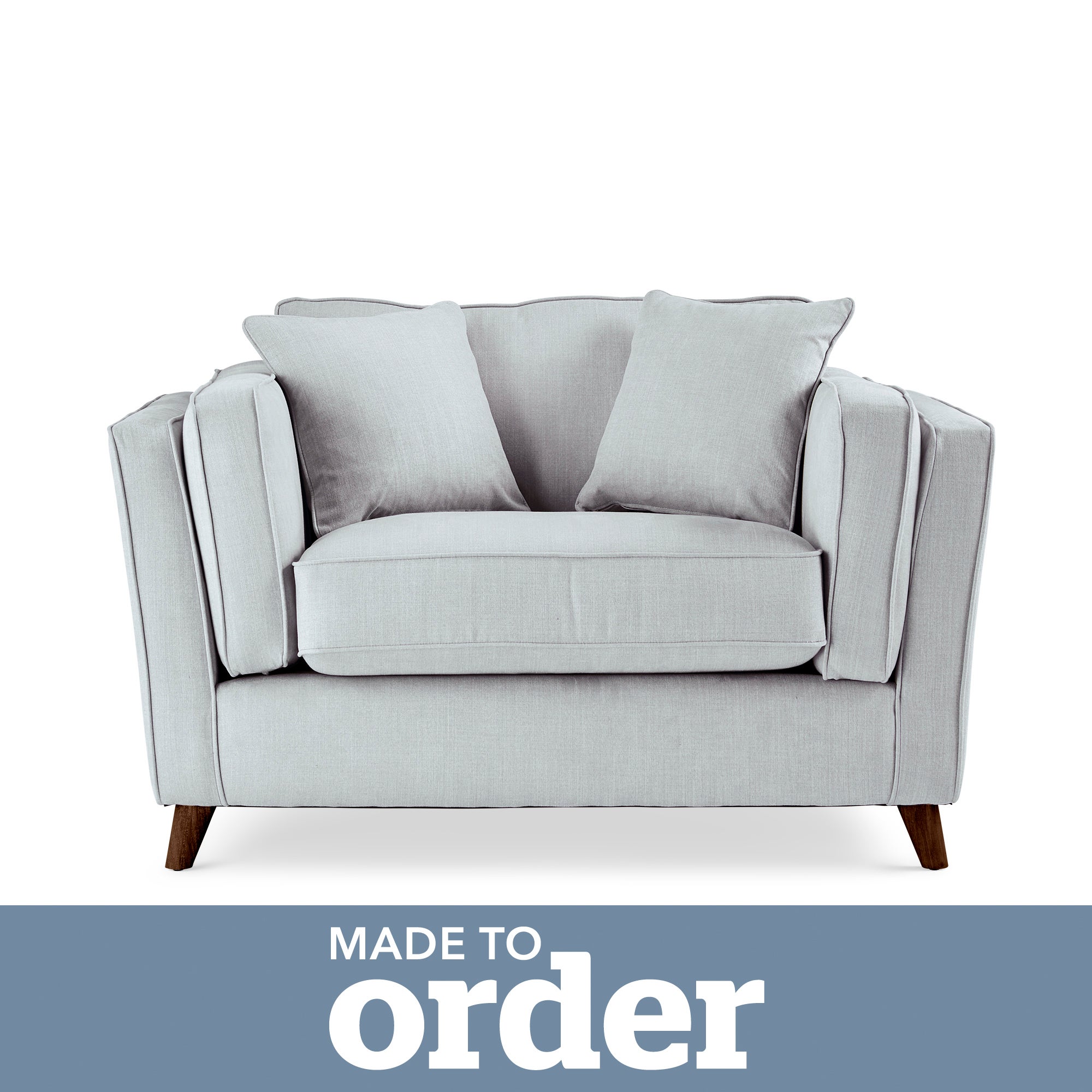 Arabella Snuggle Chair Brushed Plain Fabric Grey