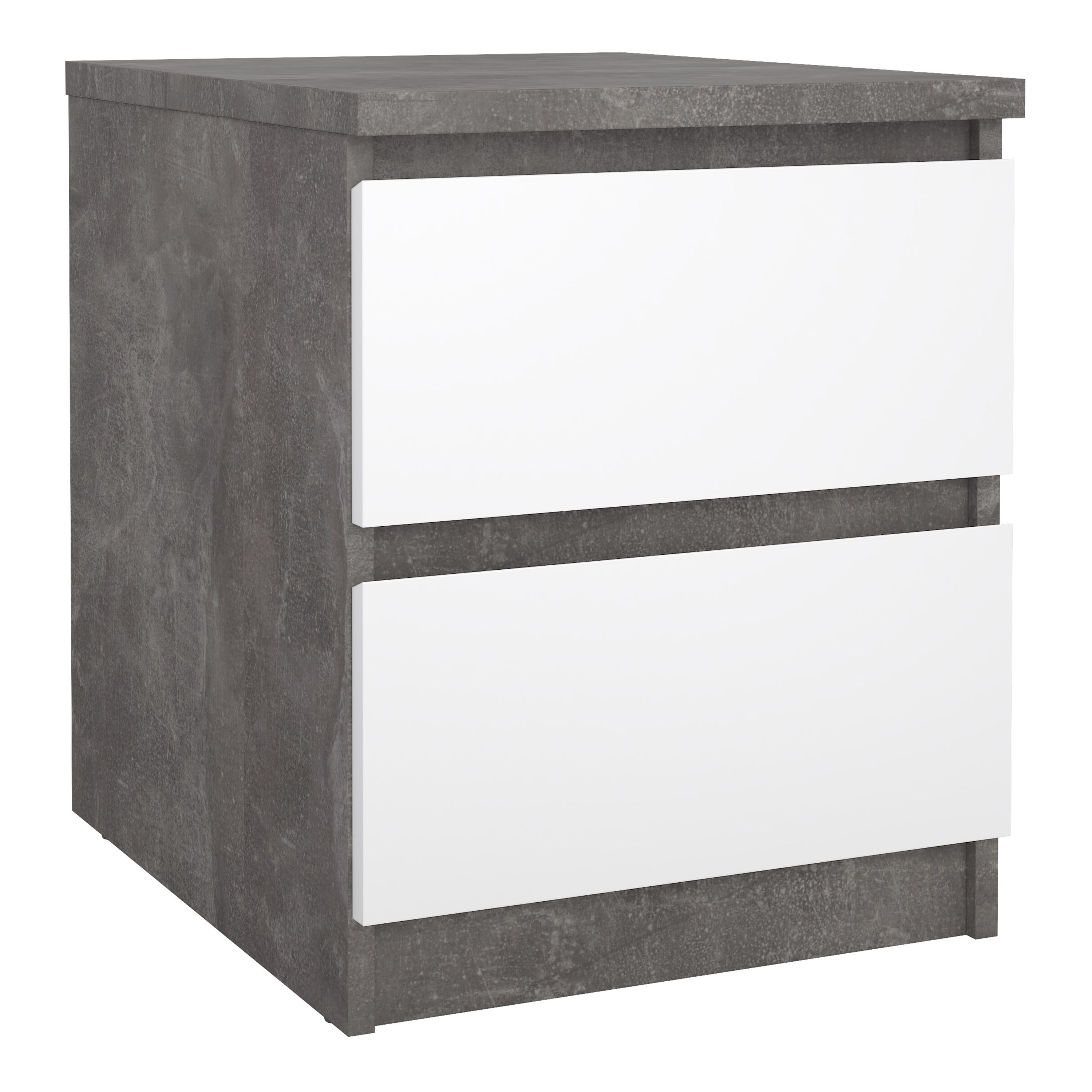 Furniture To Go Naia Bedside 2 Drawers in Grey