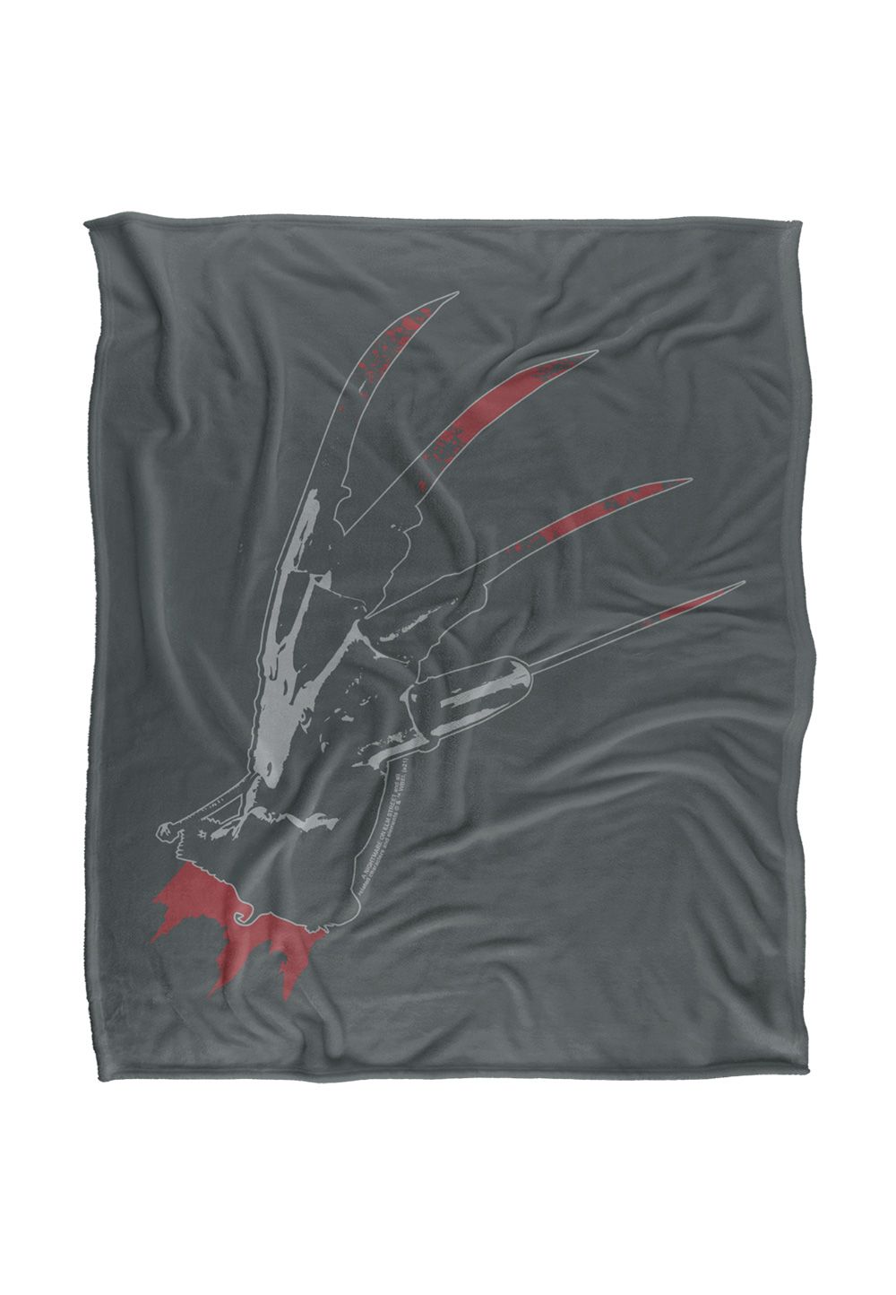 Warner Brothers Nightmare on Elm Street Glove Silky Touch Super Soft Throw Blanket in White
