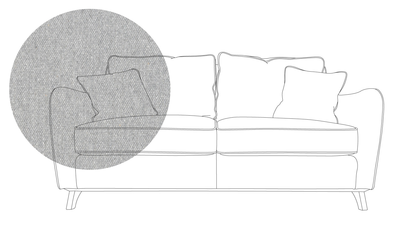 Heal's Ravello 3 Seater Sofa Cotton Pewter Walnut