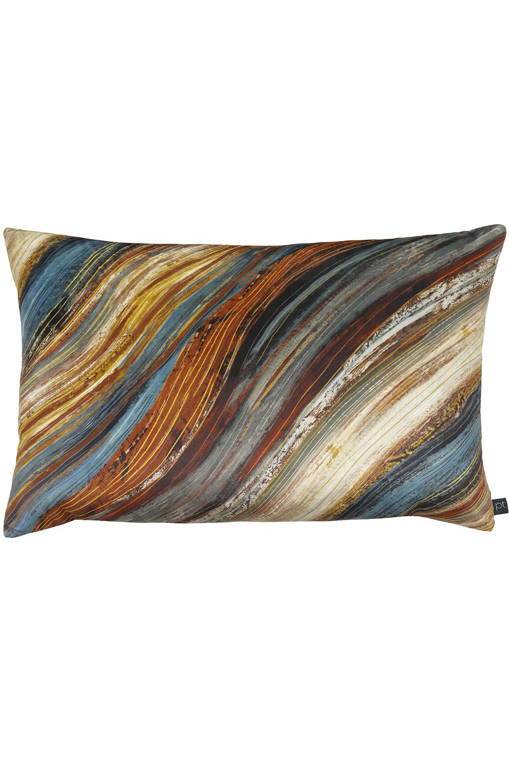 Prestigious Textiles Heartwood Cerulean Velvet Cushion in Dark Red