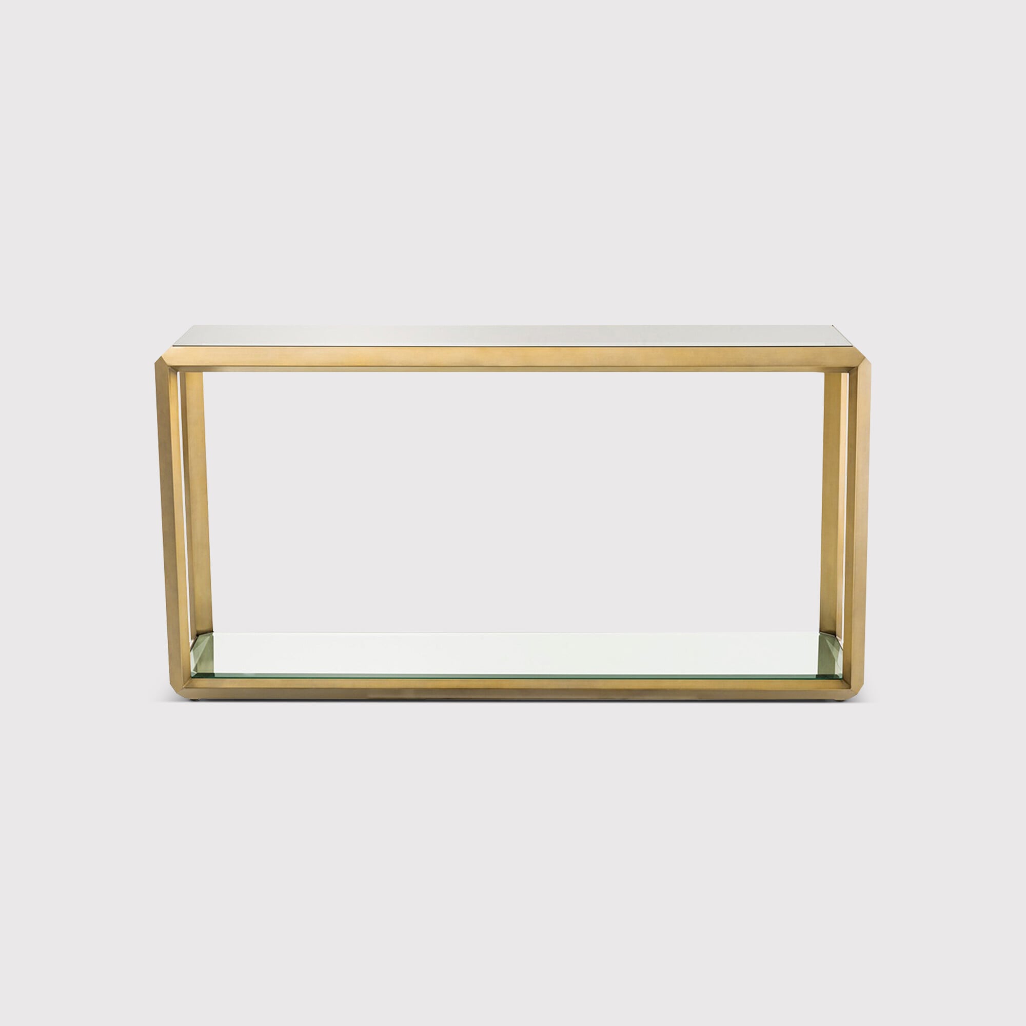 Eichholtz Callum Console Table Brushed Brass Finish, Gold Glass | Barker & Stonehouse