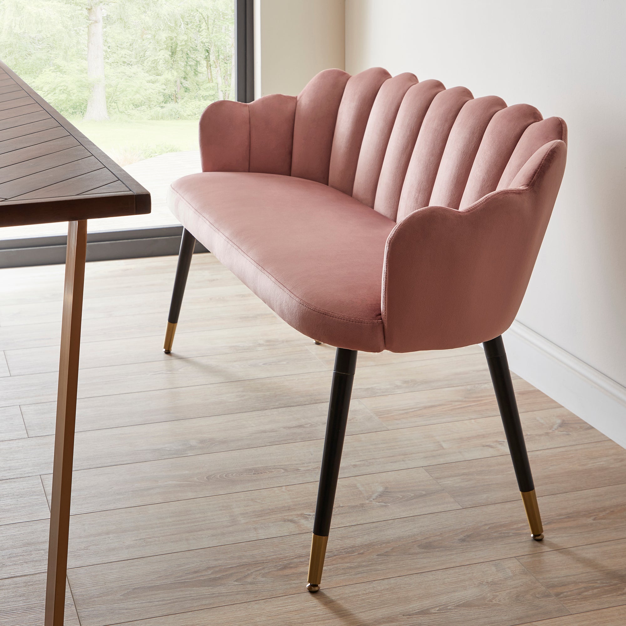 Vivian Bench Seat Pink