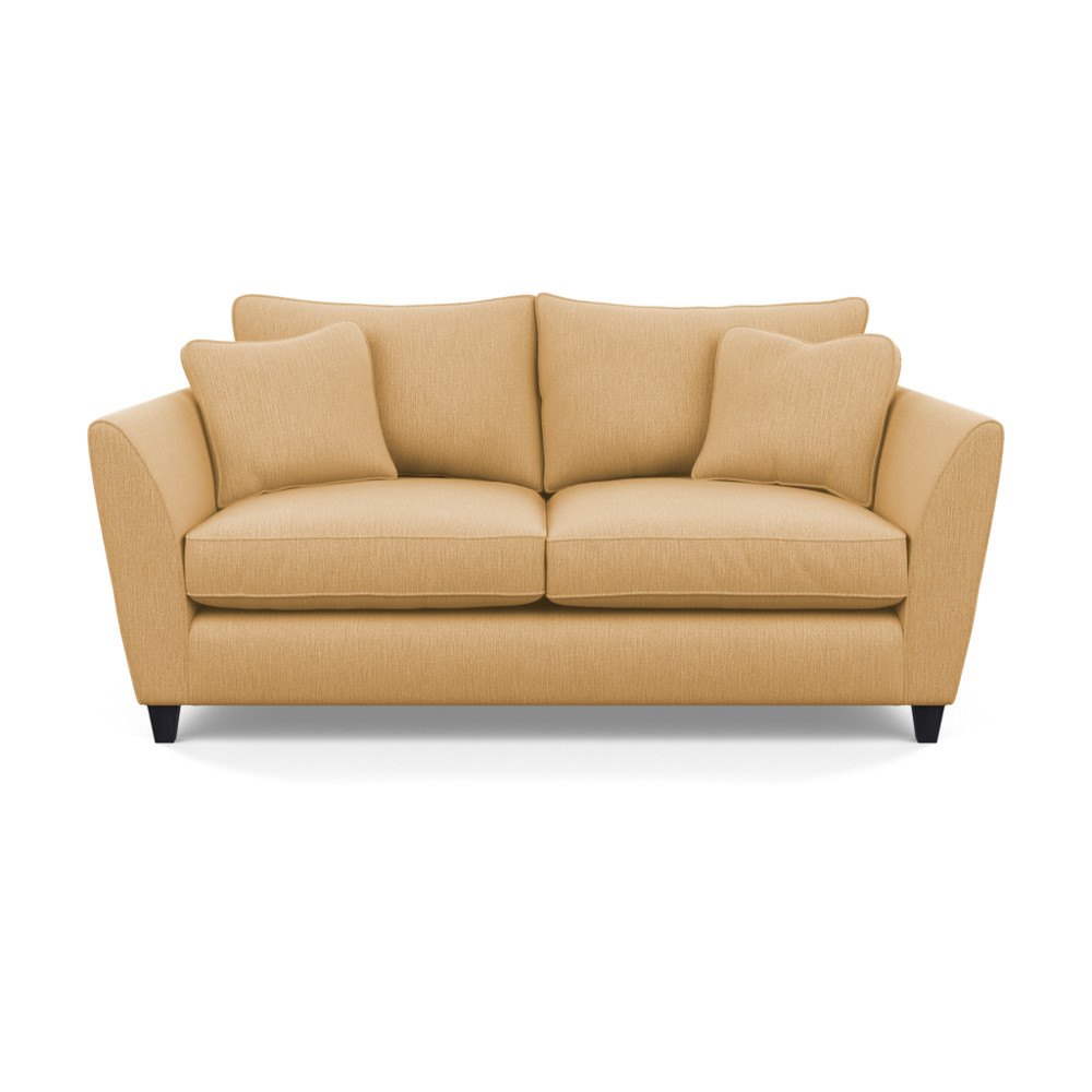 Heal's Torino 3 Seater Sofa Smart Linen Sand Black Feet