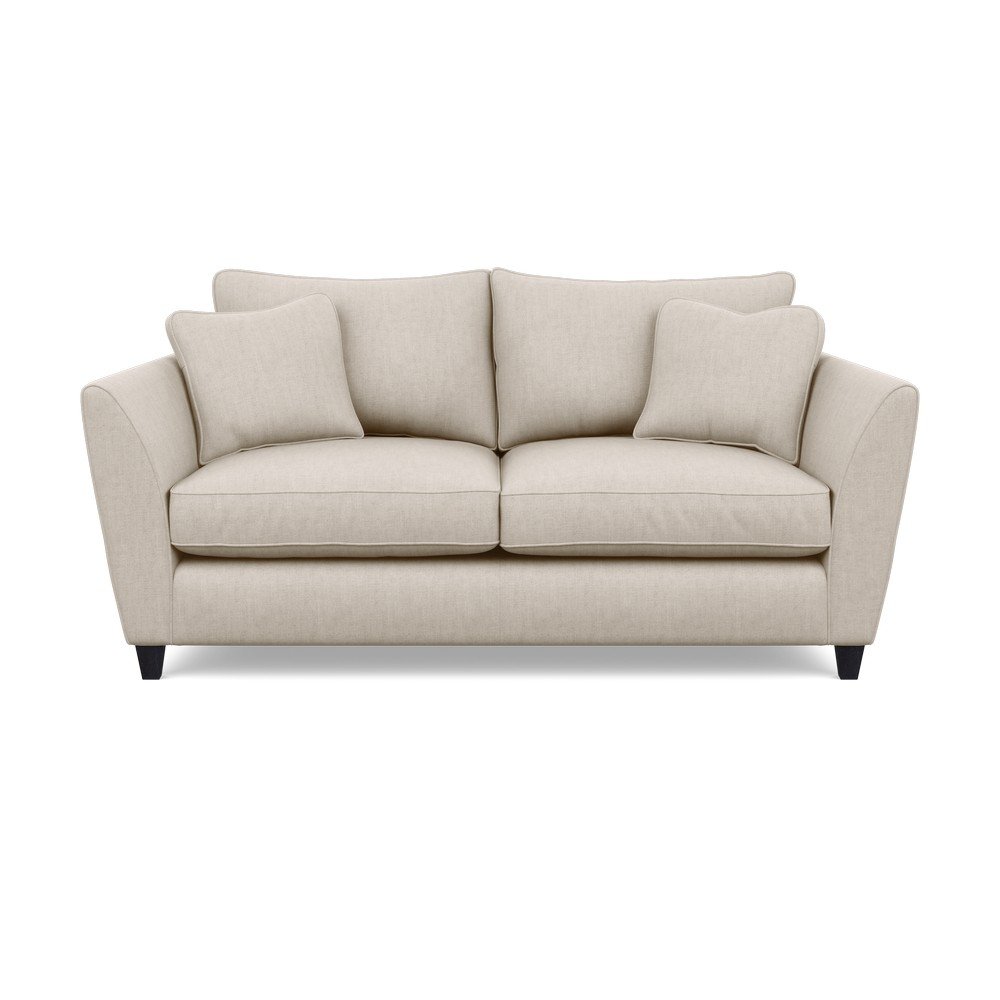 Heal's Torino 3 Seater Sofa Broad Weave Putty Black Feet