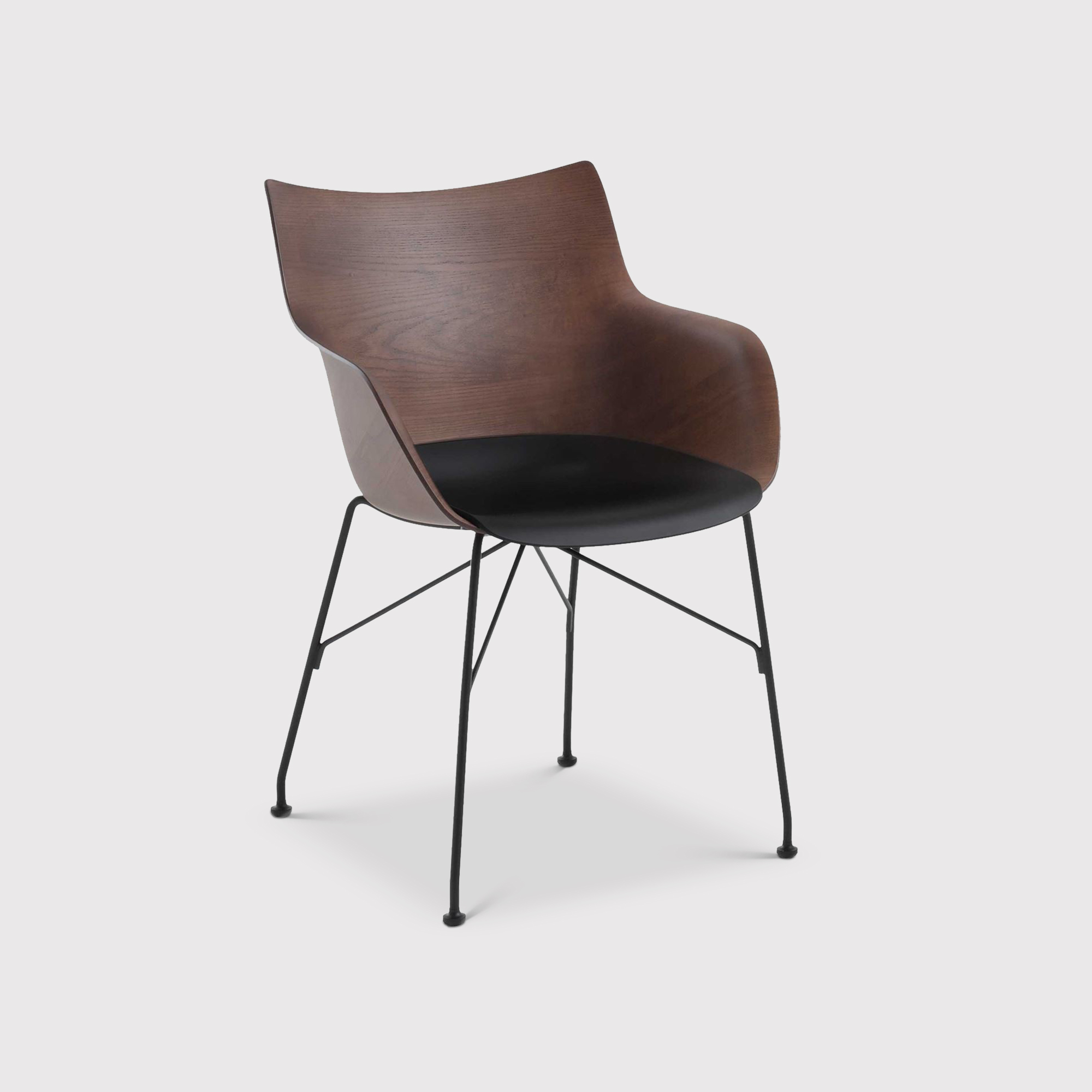 Kartell Smartwood Armchair, Brown | Barker & Stonehouse