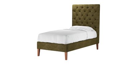 Rosalie 150cm Single Bed in Forest Soft Chenille - sofa.com