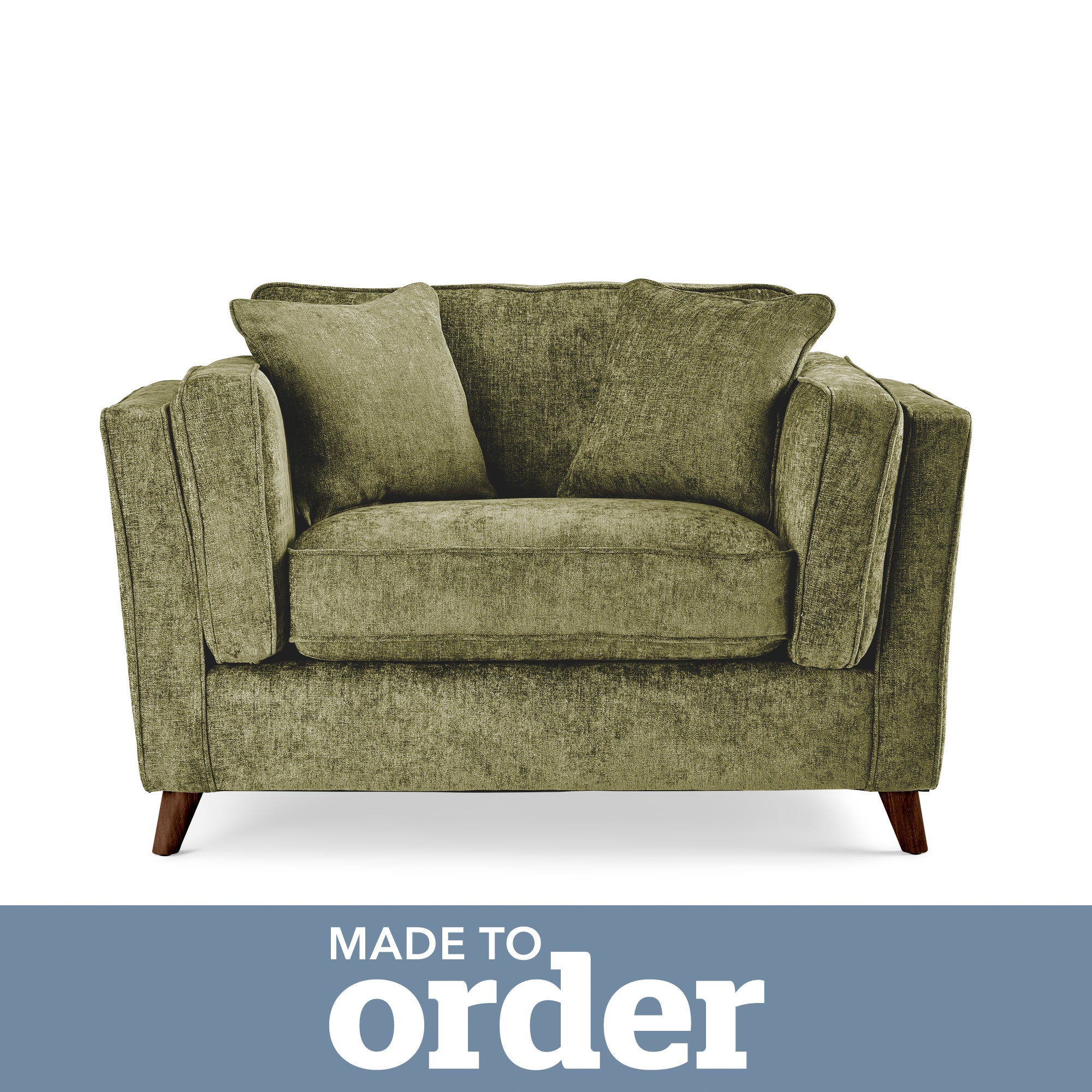 Arabella Snuggle Chair Luxury Chenille Green