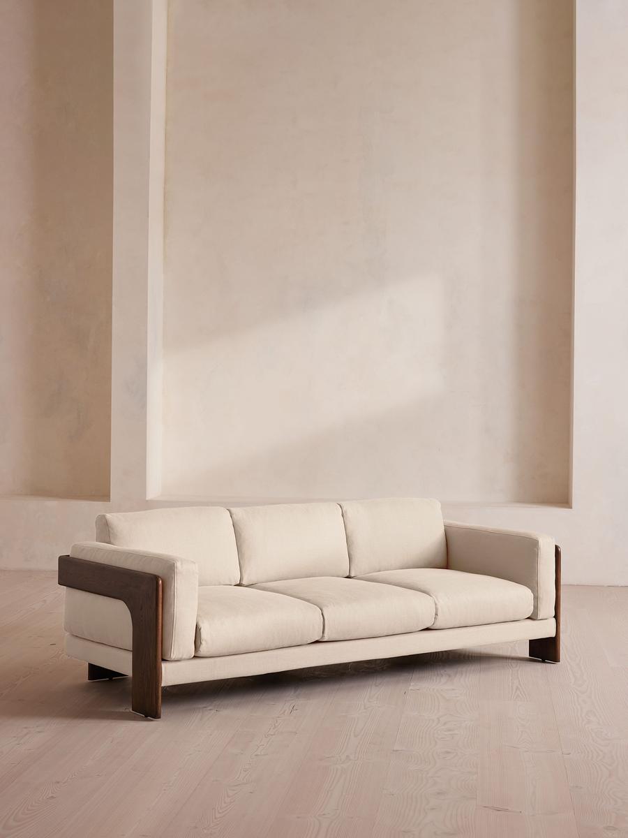 Marcia Three Seater Sofa, Linen, Bisque