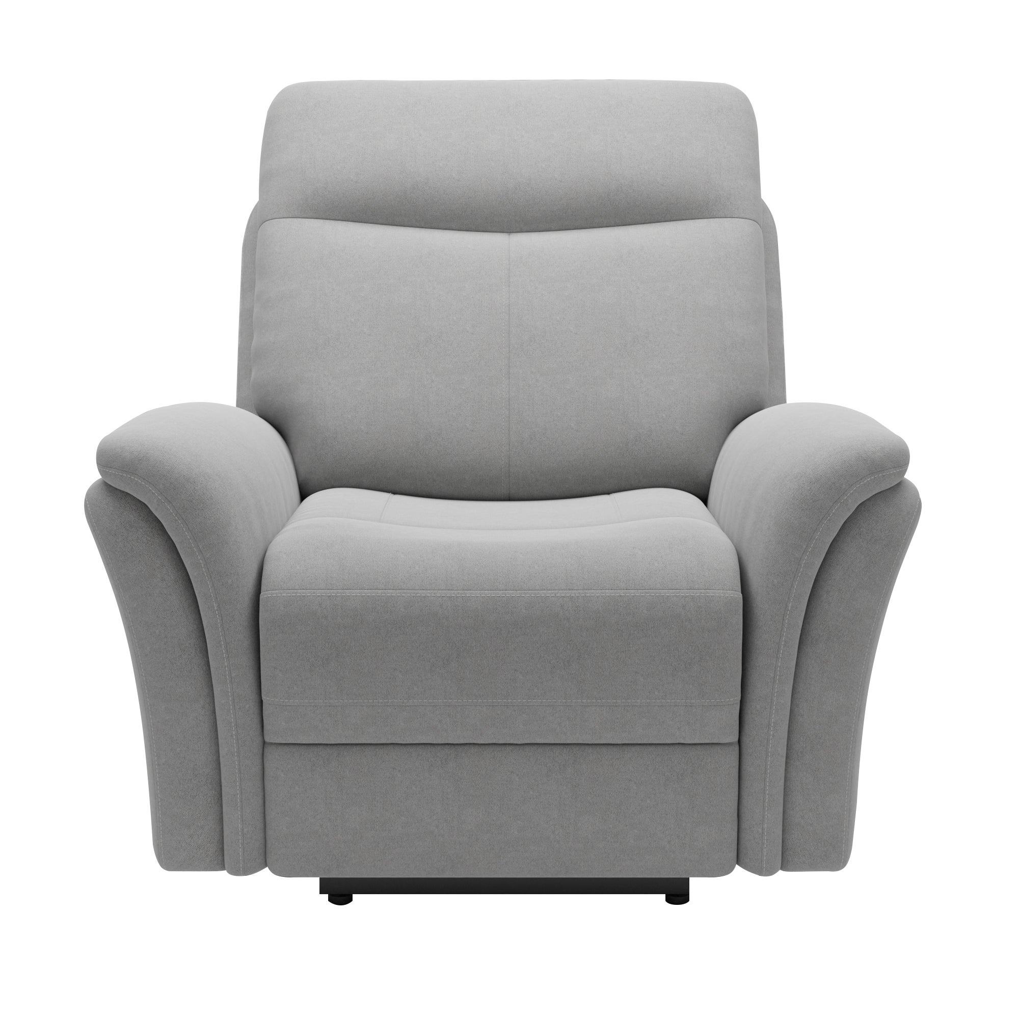 Monte Chenille Reclining Armchair Light Grey