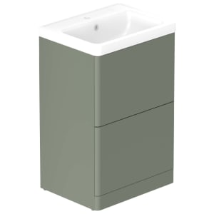Nexa By VADO Veva Dawn Green Freestanding Vanity Unit & Ceramic Basin - 500mm