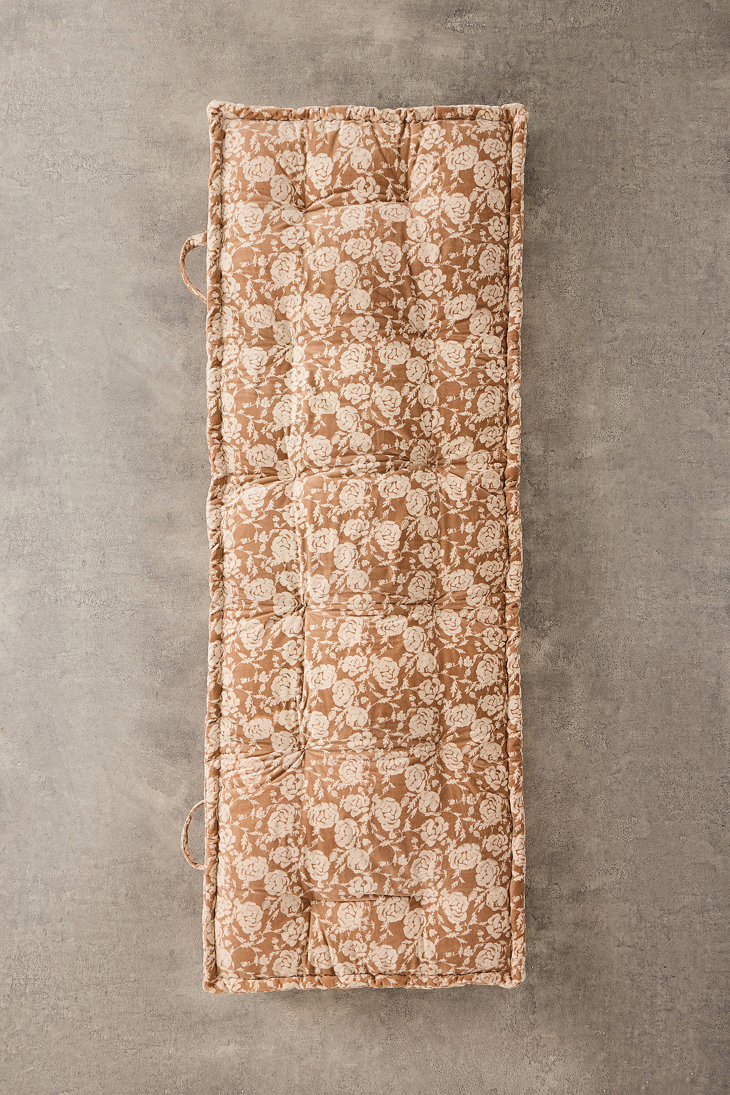Rohini Malibu Floral Velvet Daybed Cushion - Brown
