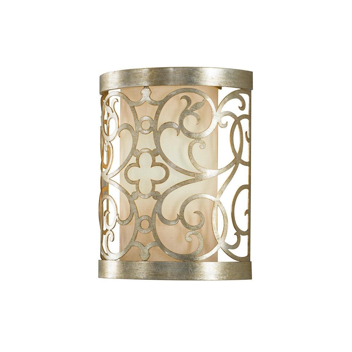 Netlighting Arabesque 1 Light Indoor Wall Light Silver Leaf E14