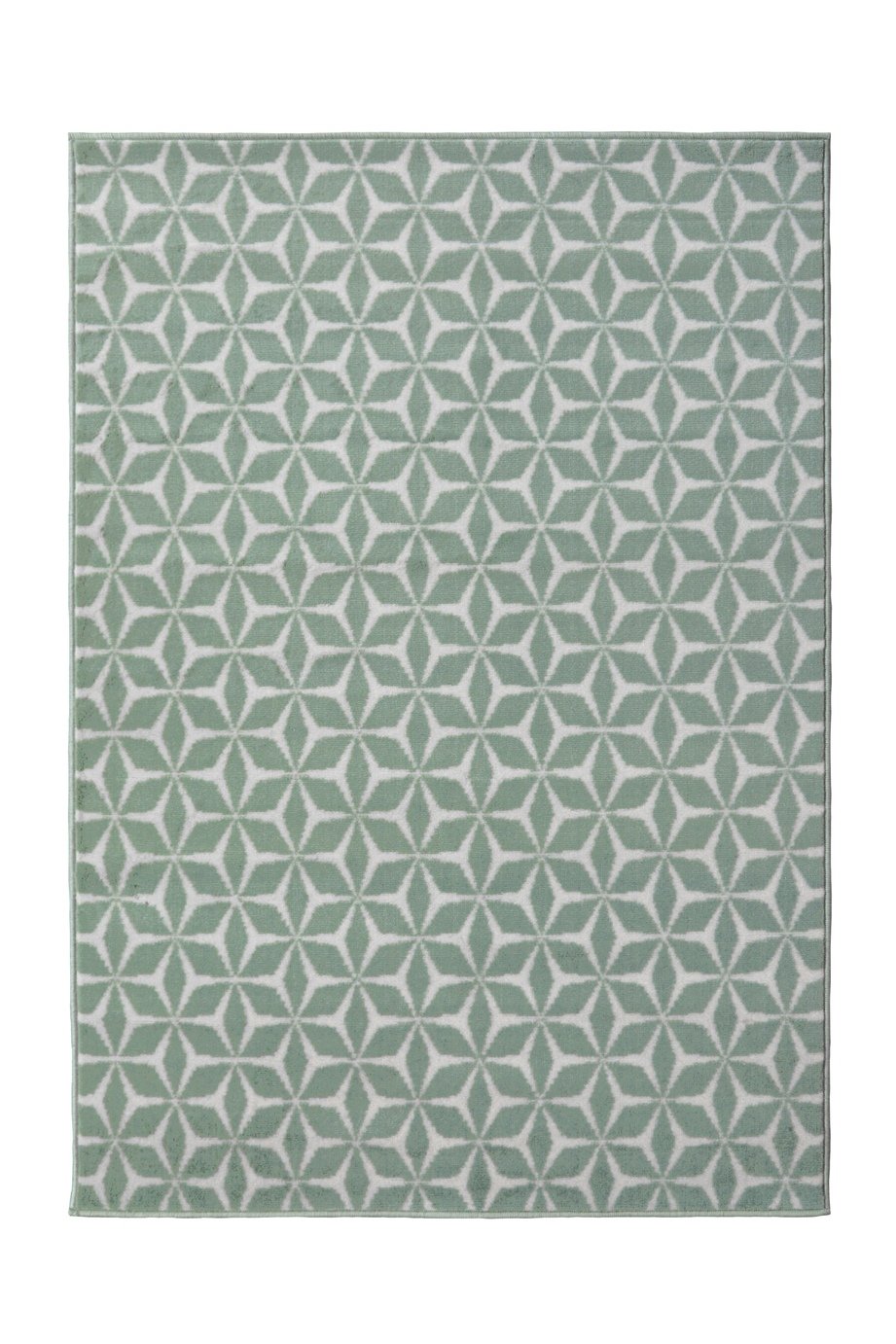 Homemaker Mini Geo Short Pile Rug - 80x150cm - Sage