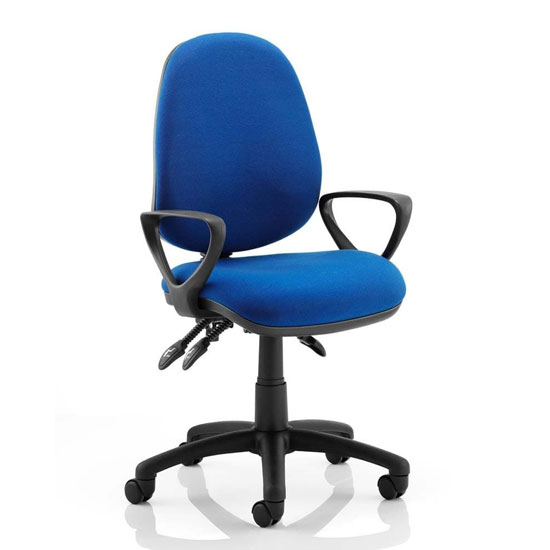 Luna III Office Chair In Blue With Loop Arms