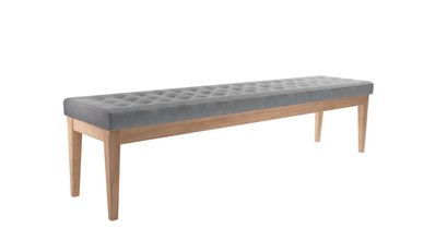 Buttons Bench in Thatch Smart Velvet - sofa.com