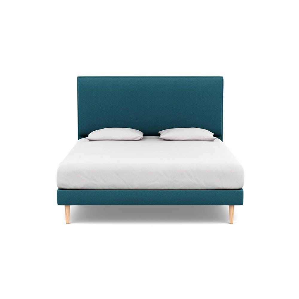 Heal's Shallow Divan Super King Brushed Cotton Cadet Light Stem