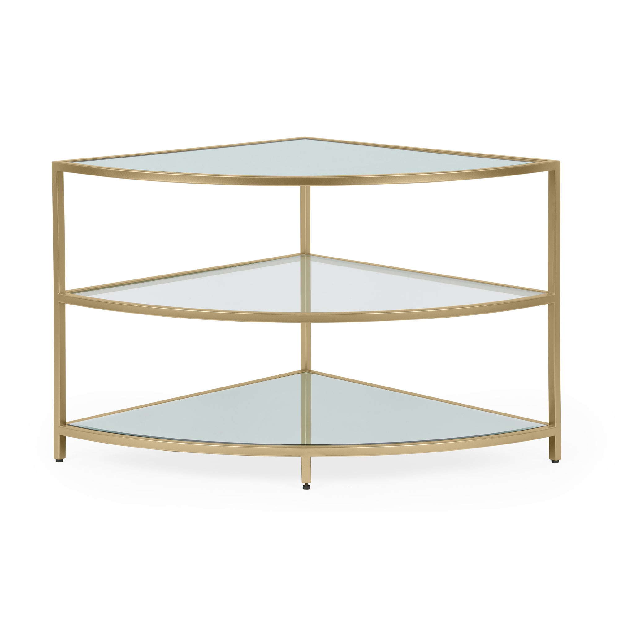 Claudia Gold Effect Corner TV Stand Gold