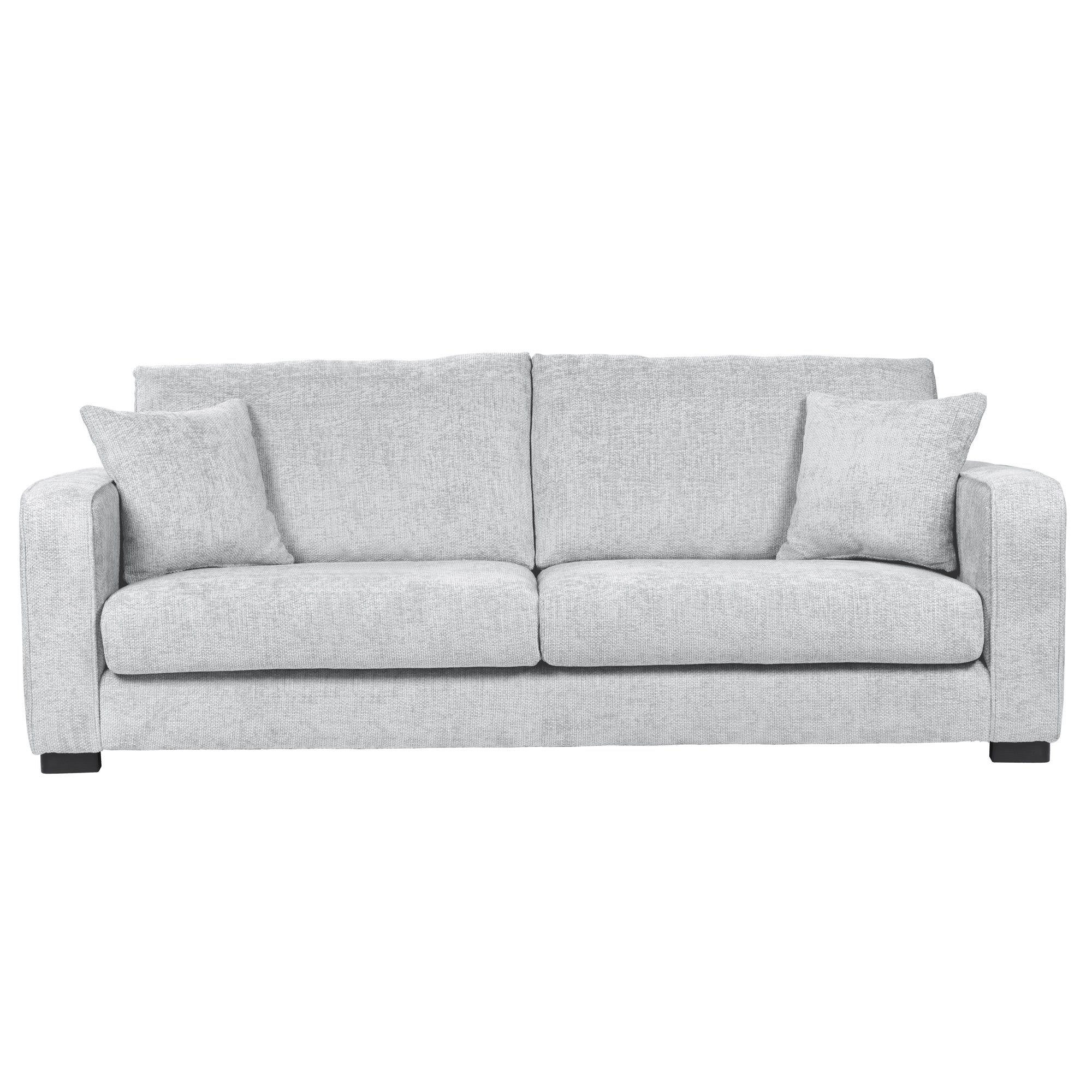 Carson Chunky Chenille 4 Seater Sofa Silver
