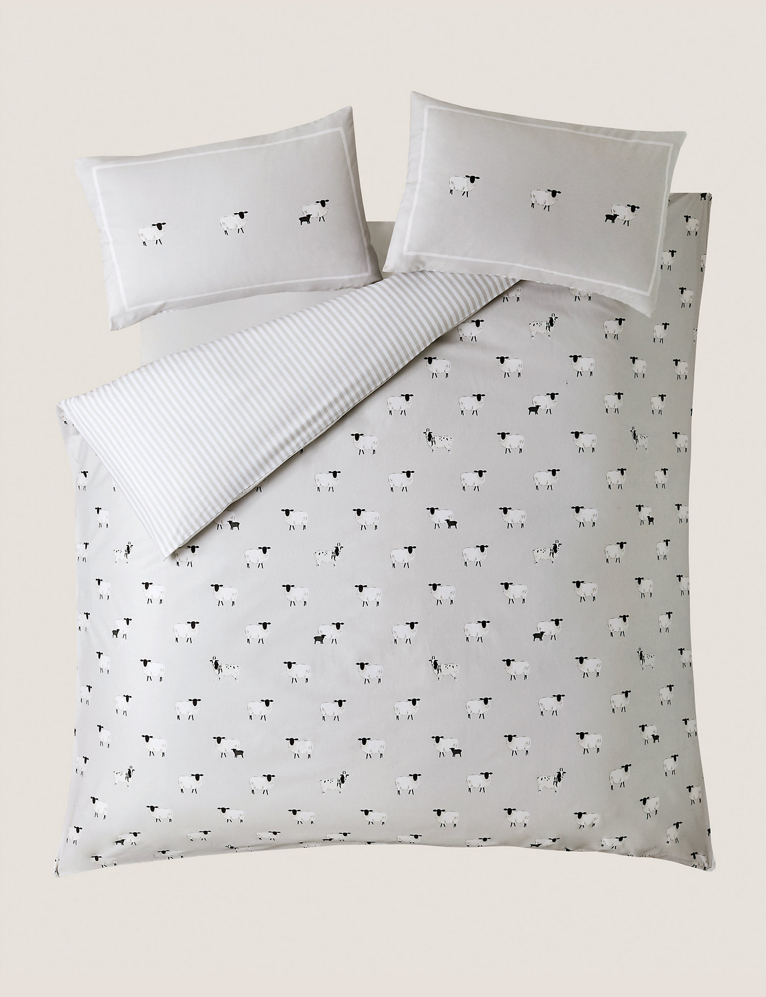 M&S Sophie Allport Pure Brushed Cotton Sheep Bedding Set