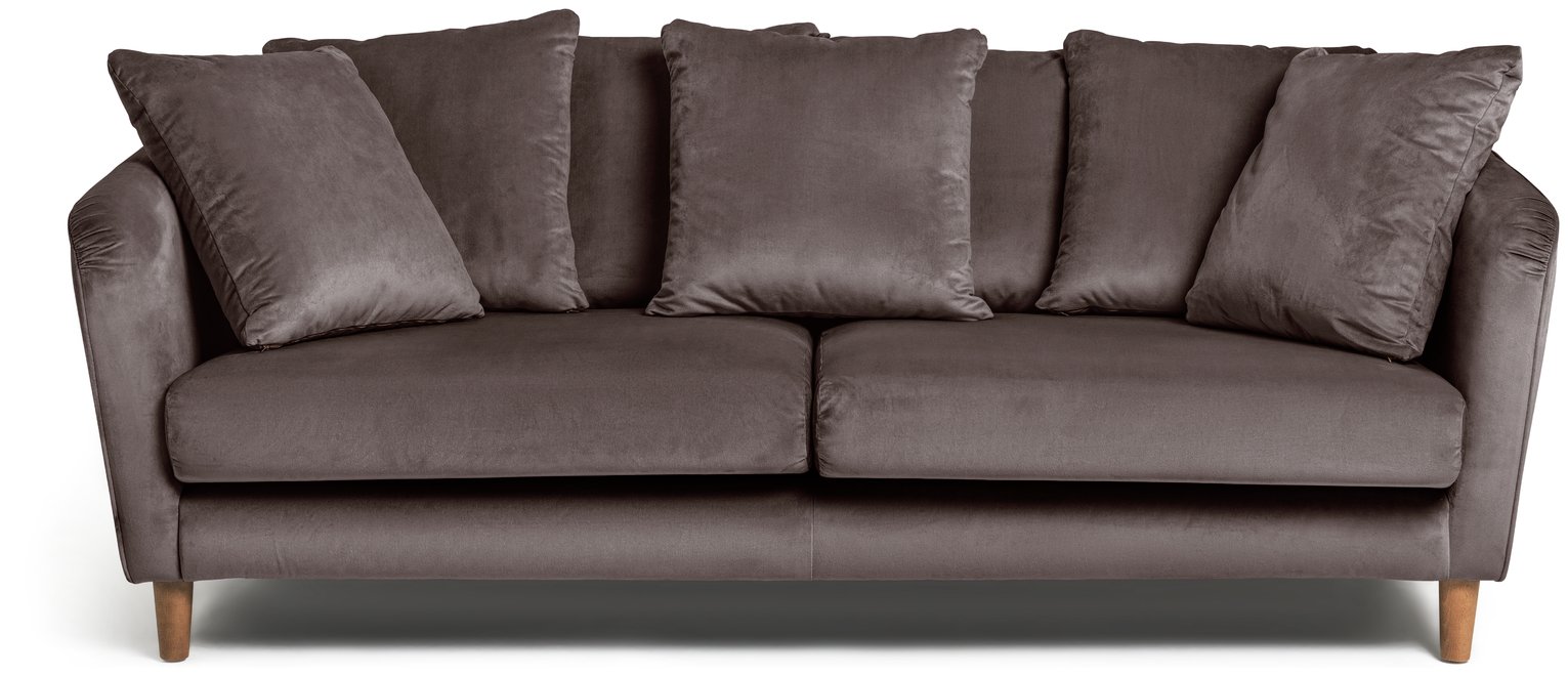 Habitat Roman 3 Seater Fabric Sofa - Grey