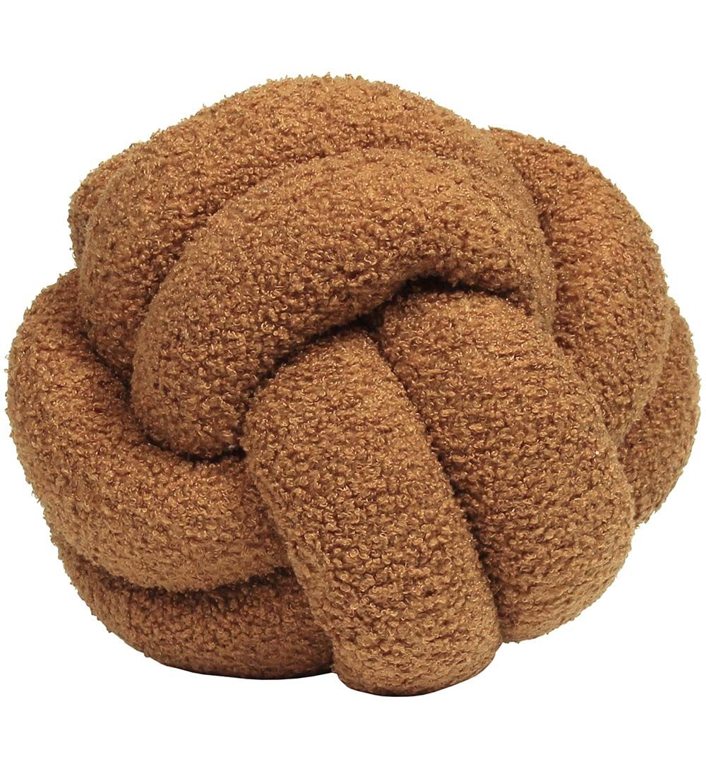 Furn Boucle Knot Fleece Cushion in Orange