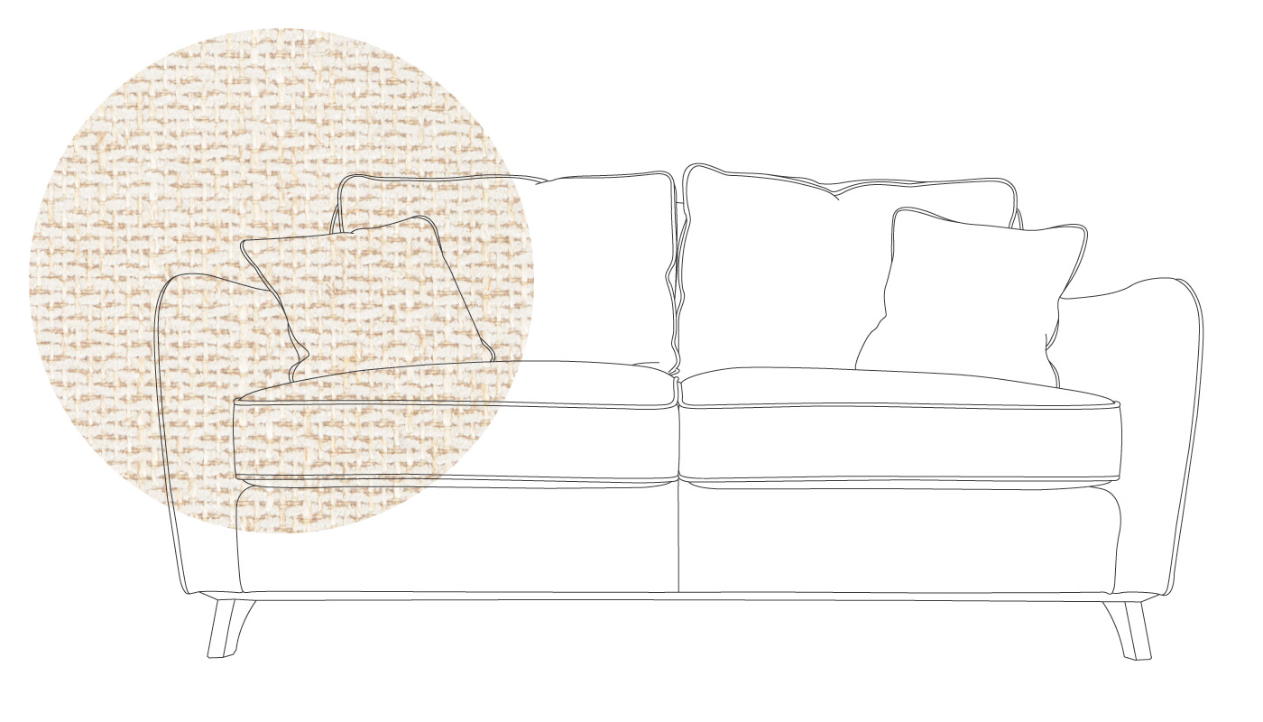 Heal's Ravello 3 Seater Sofa Texture Limestone Natural