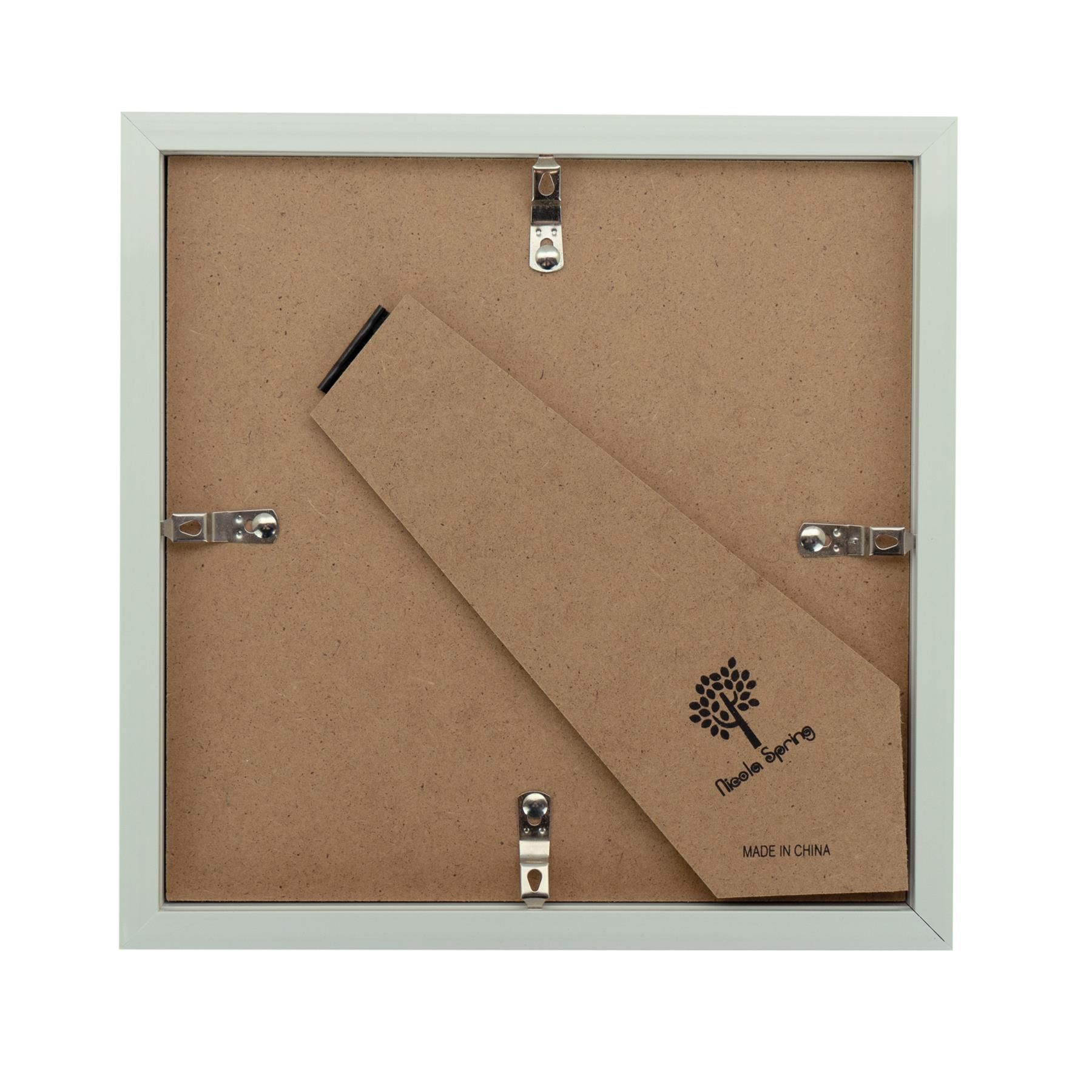 Nicola Spring 3D Box Photo Frames - 8 x 8" with 6 x 6" Mount - Grey Mount - Pack of 5 in White 5
