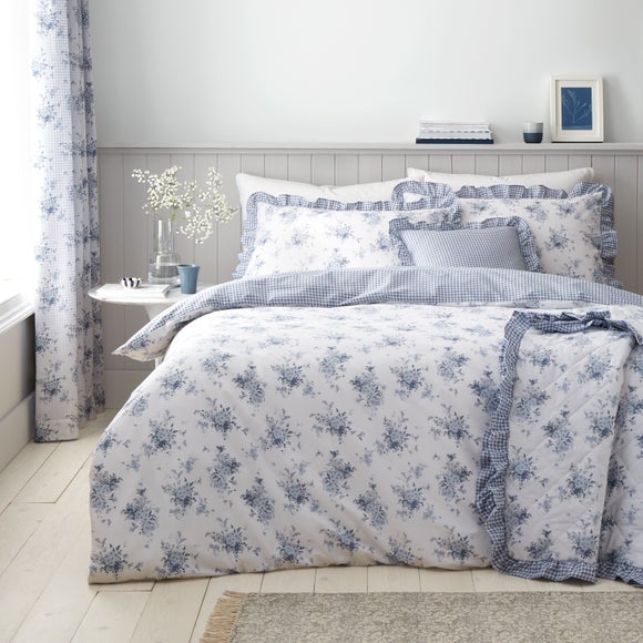 Catherine Lansfield Lucie Floral Reversible Duvet Cover & Pillowcase Set