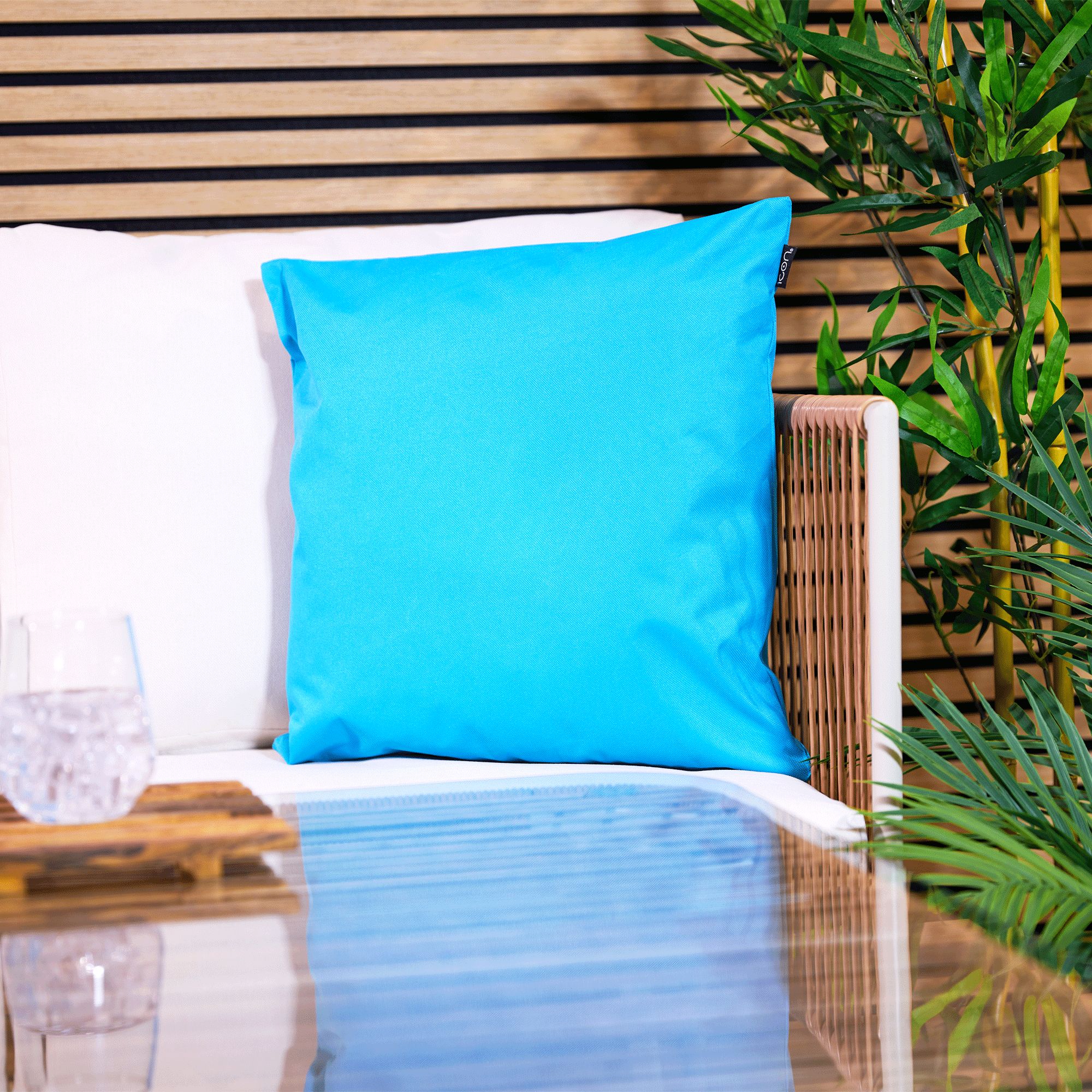 icon Indoor & Outdoor Outdoor Print Waterproof Cushion, Lime Green in Aqua