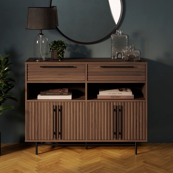 Bryant Hallway Console Table with Shoe Storage, Mango Wood Effect