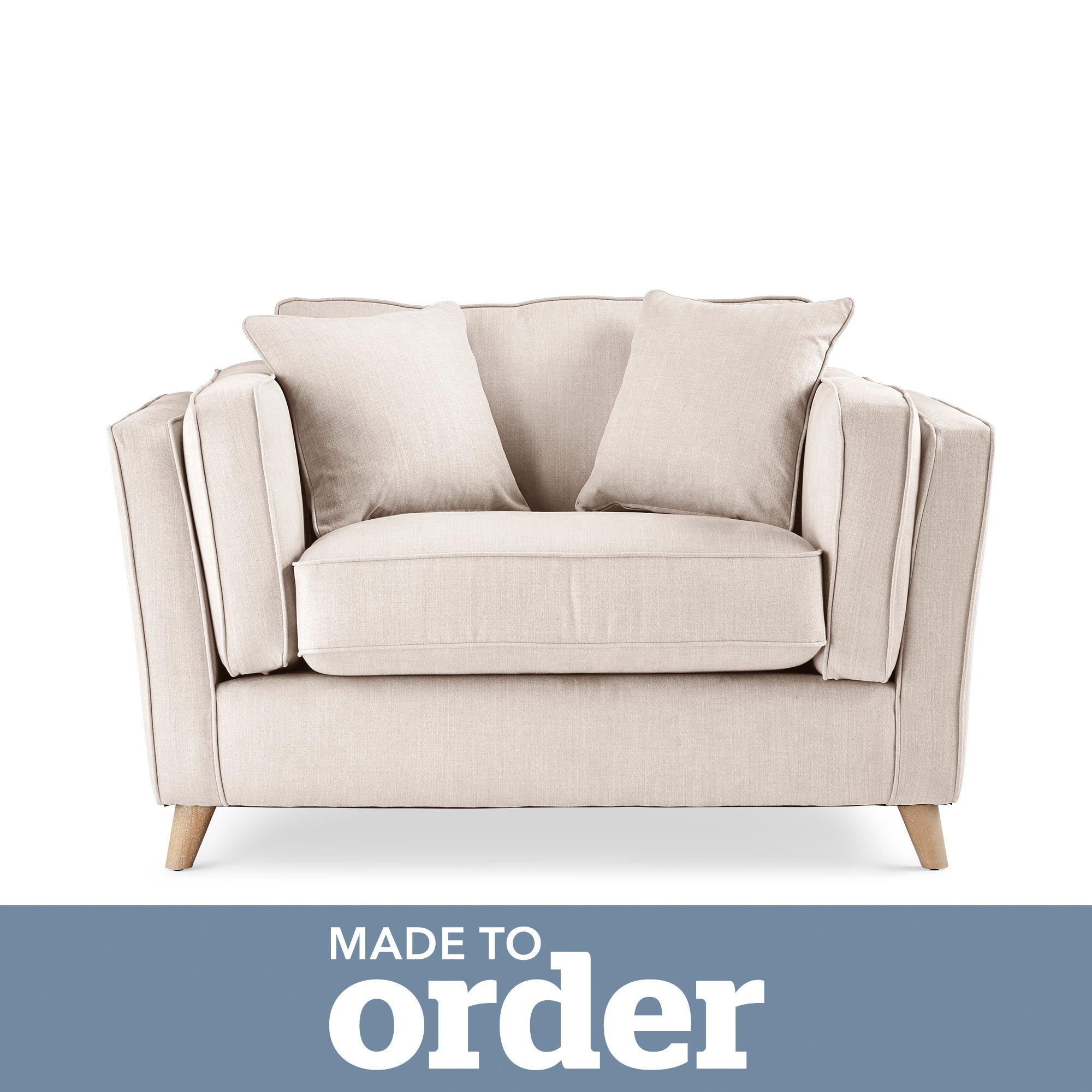 Arabella Snuggle Chair Brushed Plain Fabric Cream