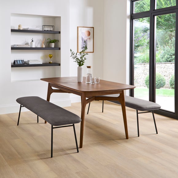 Barker Dining Bench, Faux Leather