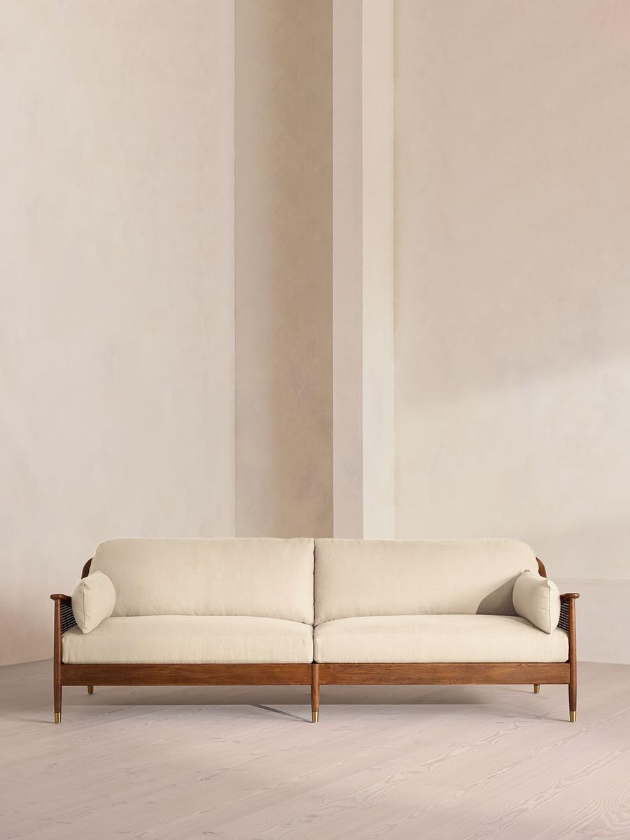 Atlanta Four Seater Sofa, Linen, Bisque