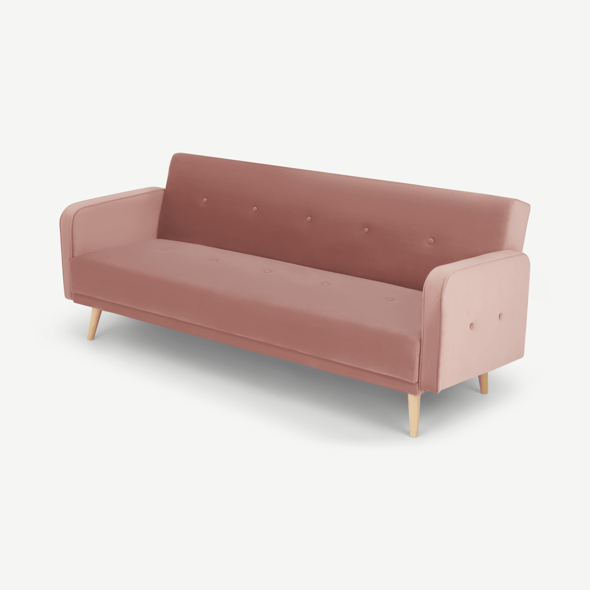 Chou Click Clack Sofa Bed, Vintage Pink Velvet