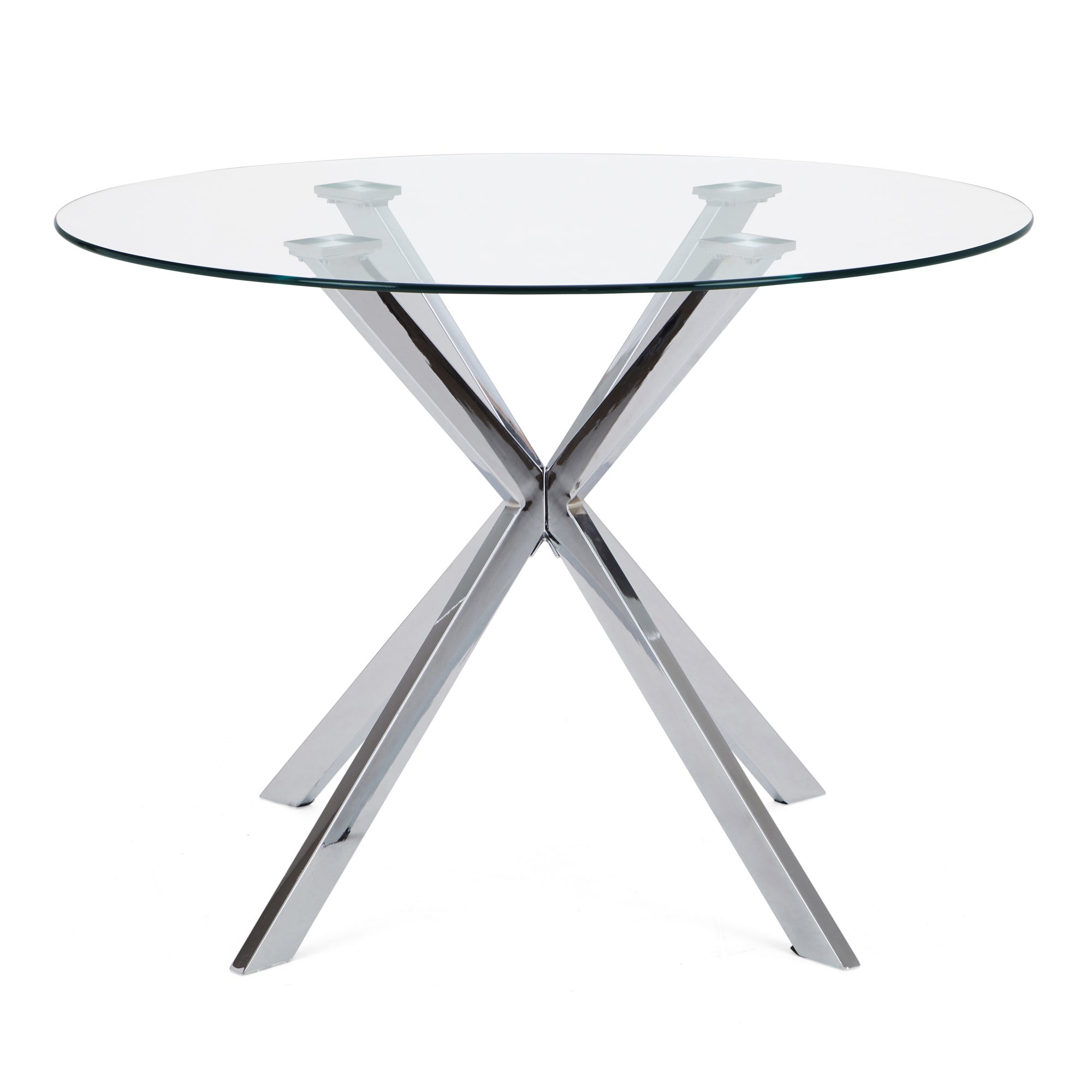 Lumia Glass Round Table Clear