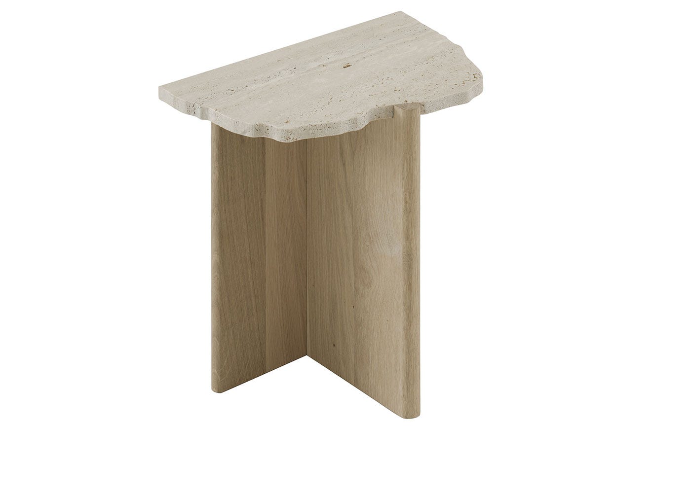Ligne Roset Rhea Side Table Travertine Top