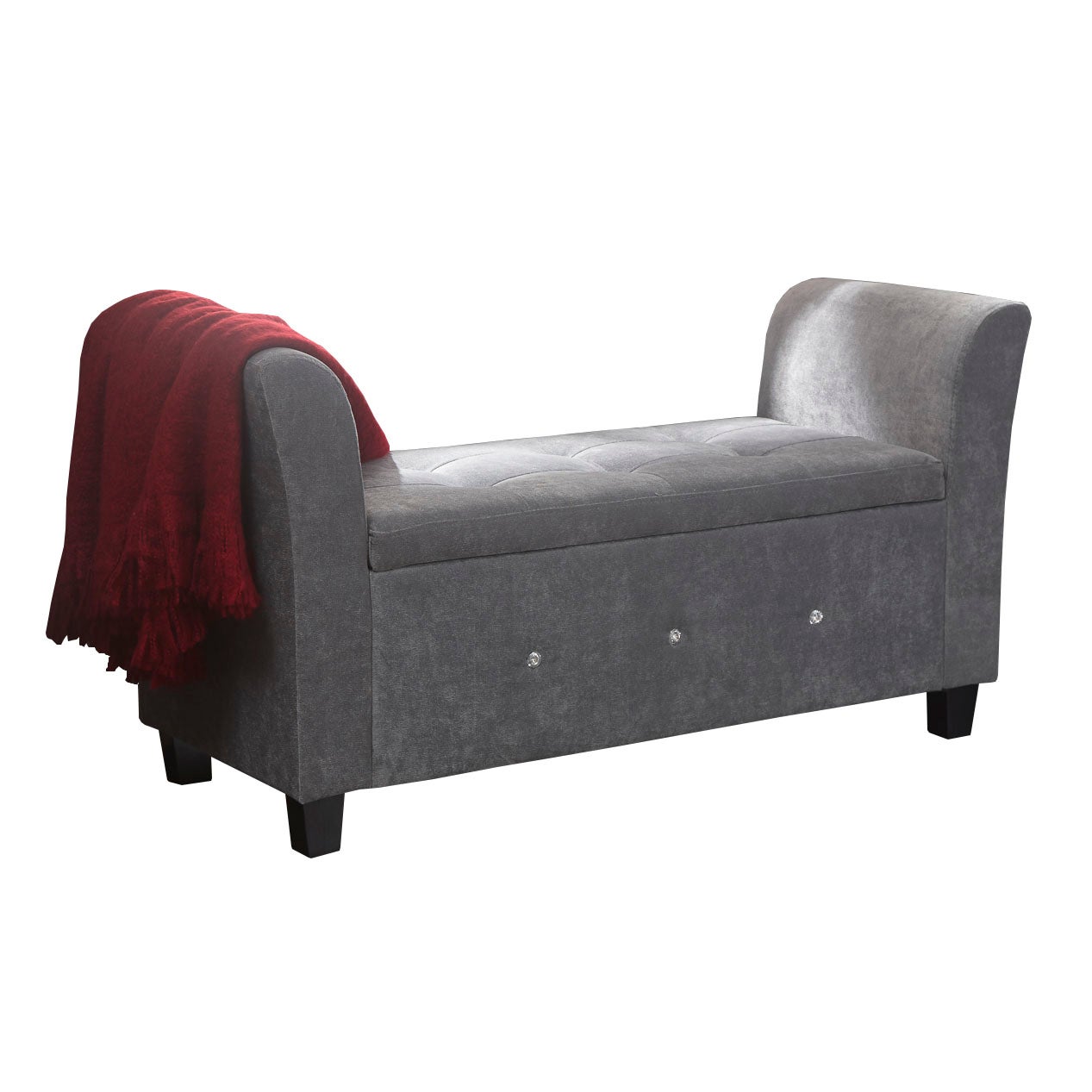 Verona Upholstered Window Seat Grey
