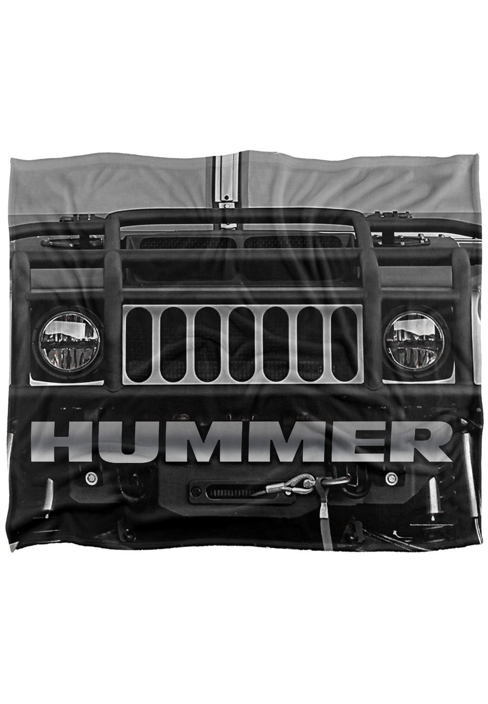 Hummer Front Facing Silky Touch Super Soft Throw Blanket 152 X 127 cm in White