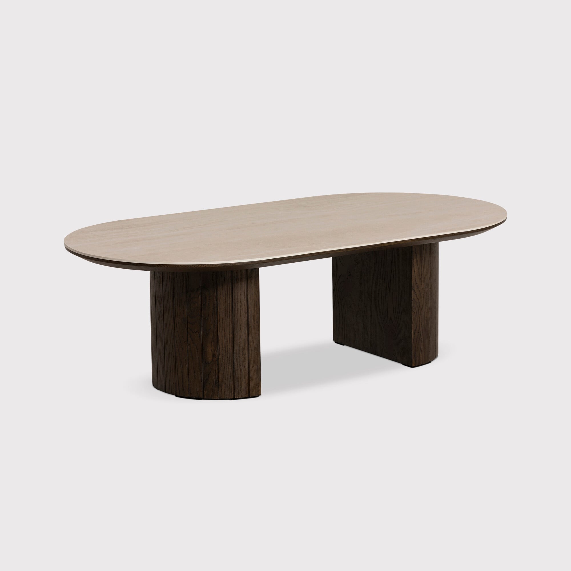 Kita Coffee Table, Round, Brown Concrete | Barker & Stonehouse